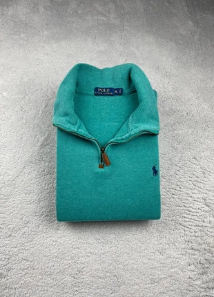 Pull Half Zip Col camionneur/zippé 1/4 zip Polo Ralph Lauren Turquoise logo brodé Bleu Marine XL, brand: Polo Ralph Lauren, condition: Very good, size: XL, €49.90, €53.10 includes Buyer Protection Pro