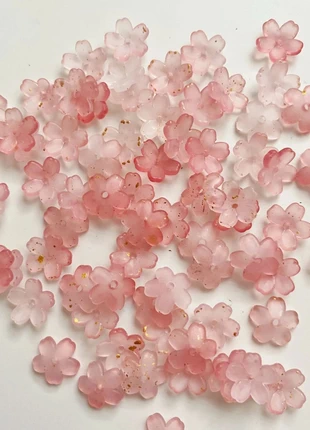 Fleurs en acrylique, 10 mm, lot de 70 pcs, état: Neuf sans étiquette, 1,00 €, 1,75 € Protection acheteurs (Pro) incluse