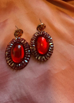 Lovely red elegant earring with crystal beads handmade, brand: Vintage Love, condition: New without tags, €9.00, €10.15 includes Buyer Protection