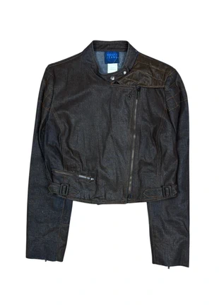 Vintage Kenzo Cropped Asymmetrical Zip Biker Jacket, merk: Kenzo, staat: Heel goed, maat: S / 36 / 8, € 159,99, € 168,69 inclusief Kopersbescherming Pro