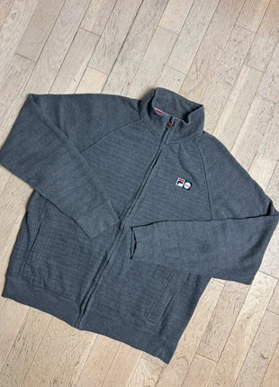 Sweat vintage full zip Fila gris chiné logo brodé homme taille L, brand: FILA, condition: Very good, size: L, €14.00, €15.40 includes Buyer Protection