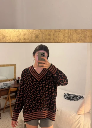 Jersey negro y naranja de brillo de Zara talla S, marque: Zara, état: Très bon état, taille: S / 36 / 8, 5,00 €, 5,95 € Protection acheteurs incluse