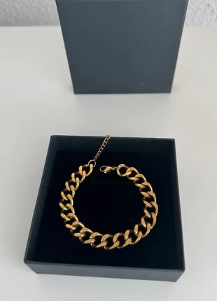 bracelet doré grosse maille rectangle ovale or lourd acier inoxydable luxe neuf haut de gamme, brand: histoire d'or, condition: Very good, €17.00, €18.55 includes Buyer Protection Pro