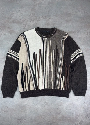 Pull Coogi style Protégé Collection Vintage Col Rond Maille Texturée Marron Beige Noir | Taille XL, marque: Vintage Dressing, état: Très bon état, taille: XL, 50,00 €, 53,20 € Protection acheteurs incluse