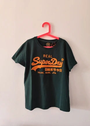 Camiseta manga corta 100% algodón orgánico, marca: Superdry, estado: Novo com etiquetas, tamanho: L / 40 / 12, €29.00, €31.15 inclui Proteção do Comprador