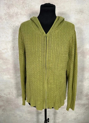 Pull Torsadé Vintage Cable Knit Hiver 525 america vert olive maille torsade capuche taille L, brand: Vintage Dressing, condition: Very good, size: L / 40 / 12, €10.00, €11.20 includes Buyer Protection Pro