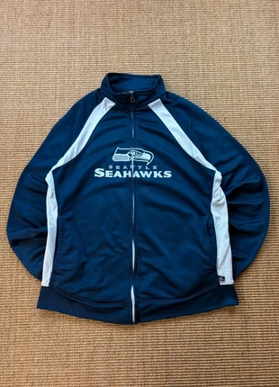 Veste zippée NFL Seattle Seahawks bleu marine logo brodé bandes grises sport vintage L femme #0263, brand: NFL, condition: Good, size: L / 40 / 12, €32.60, €34.93 includes Buyer Protection Pro