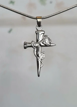 Zilverkleurige ketting Rozenkrans ●Stainlesssteel, staat: Heel goed, € 5,50, € 6,48 inclusief Kopersbescherming Pro