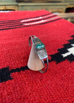 bracelet vintage fin navajo turquoise argent sterling southwest western, merk: Navajo, staat: Heel goed, € 199,00, € 209,65 inclusief Kopersbescherming Pro