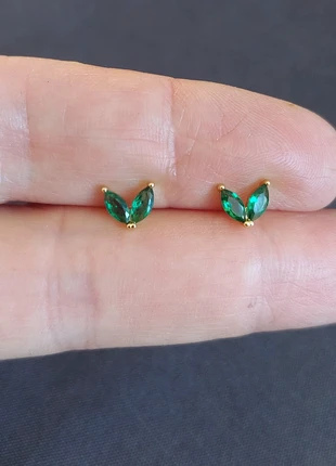 925 Silver Green Zirconia Stud Earrings, condition: New without tags, £7.00, £8.05 includes Buyer Protection