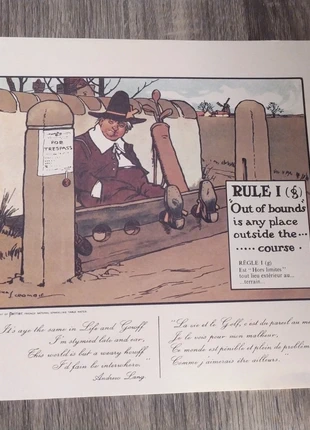 Gravure Golf Rule 1, marque: Perrier, état: Neuf sans étiquette, 3,00 €, 3,85 € Protection acheteurs incluse