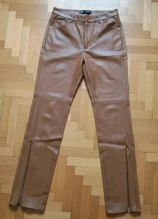 Pantalon Zara simili cuir marron taille S, brand: Zara, condition: Very good, size: S / 36 / 8, €4.80, €5.74 includes Buyer Protection