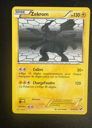 Carte Pokémon française Zekrom Holo Noir et blanc 2011 - Mint, marque: Pokémon, état: Neuf sans étiquette, 2,99 €, 3,84 € Protection acheteurs incluse