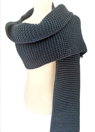 Écharpe Épaisse Maille Bleu Pétrole - Point de Riz - Chaude & Tendance Hiver !, marca: Je ne sais quoi, estado: Muito bom, €4.00, €4.90 inclui Proteção do Comprador