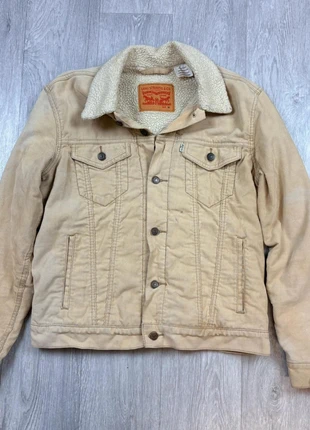 Levis Beige Mens Medium Corduroy Sherpa Trucker Jacket Vintage Workwear, brand: Levi's, condition: Good, size: M, £39.95, £42.65 includes Buyer Protection