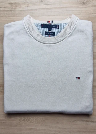 Pull tommy Hilfiger col rond Blanc cassé taille L, marque: Tommy Hilfiger, état: Très bon état, taille: L, 20,00 €, 21,70 € Protection acheteurs incluse