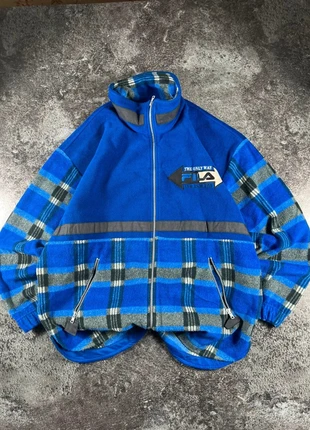 Veste zip jacket polaire bûcheron Fila vintage y2k 2000s bleu/noir brodé hiver épais Taille M/L, marca: FILA, estado: Muy bueno, tamaño: L, 27,00 €, 29,05 € Protección al comprador incluida