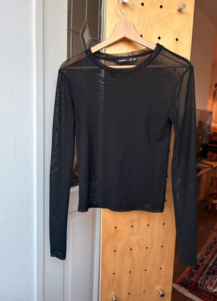 Doorschijnend shirt Kerst van Bershka, merk: Bershka, staat: Heel goed, maat: M / 38 / 10, € 4,00, € 4,90 inclusief Kopersbescherming