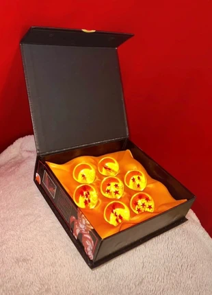 🐉 Coffret Dragon Ball Z lot 7 boules de cristal, tissu satin orange 100 % résine Goku Végéta Shenron, brand: Dragon Ball, condition: New without tags, €45.00, €47.95 includes Buyer Protection