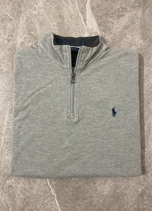 1/4 zip Ralph Lauren pull col camionneur gris clair (a172, marque: Ralph Lauren, état: Très bon état, taille: XL, 45,00 €, 47,95 € Protection acheteurs incluse