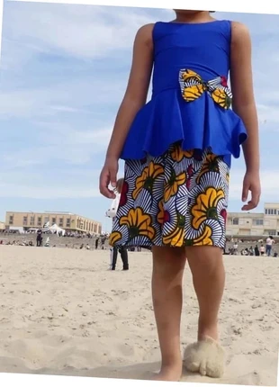 Robe fillette wax 100% coton fleurs de mariage 4-6 ans, brand: Africa, condition: Very good, size: 4 years / 104 cm, €17.00, €18.55 includes Buyer Protection Pro