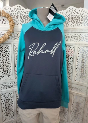 Sweat à capuche Rehall femme Taille L Style sport tendance Couleurs bleu marine et turquoise B10, marca: Rehall, estado: Muito bom, tamanho: L / 40 / 12, €29.99, €32.19 inclui Proteção do Comprador Pro