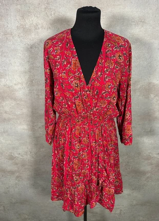Robe An'ge fleuri fuchsia coupe fluide encolure en V taille L, brand: An'ge, condition: Very good, size: L / 40 / 12, €20.00, €21.70 includes Buyer Protection Pro