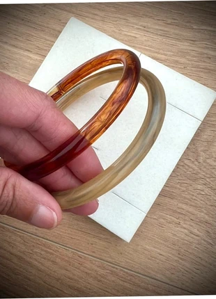 Lot de 2 bracelets joncs style bohème couleur douce marbrées résine, brand: joncs marbrées, condition: Very good, €13.00, €14.35 includes Buyer Protection