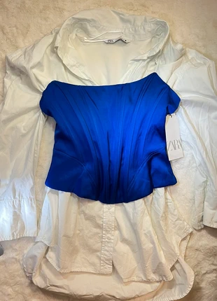 Bustier bleu Zara, marca: Zara, estado: Novo com etiquetas, tamanho: XS / 34 / 6, €4.00, €4.90 inclui Proteção do Comprador