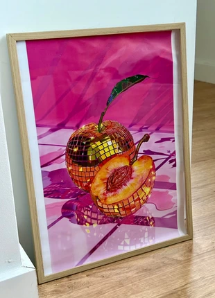 Affiche décorative 30x40cm motif pêche boule disco pinterest aesthetic tendance cadeau Noël, merk: Tendance, staat: Nieuw met prijskaartje, € 12,00, € 13,30 inclusief Kopersbescherming