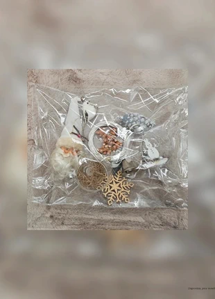 Lot déco de Noël blanc argenté : boules, flocon bois, Père Noël, marca: Merry Christmas, estado: Muito bom, €5.00, €5.95 inclui Proteção do Comprador