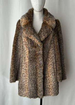 Maxi abrigo animal print pelo sintético chic vintage 80s, brand: Vintage Dressing, condizioni: Ottime, taglia: L / IT 44 / EU 40, €55.00, €58.45 include la Protezione acquisti