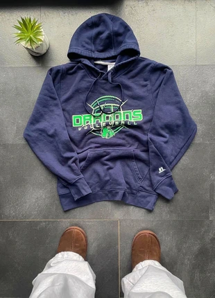 Pull avec capuche Russell athletics logo brodé vintage 90s - couleur bleu marine - taille M 💫, marca: Russell Athletic, estado: Muito bom, tamanho: M, €9.00, €10.15 inclui Proteção do Comprador Pro