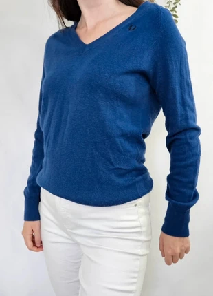 Pull fin bleu col V Fred Perry logo brodé taille S, brand: Fred Perry, condition: Very good, size: S / 36 / 8, €20.00, €21.70 includes Buyer Protection Pro