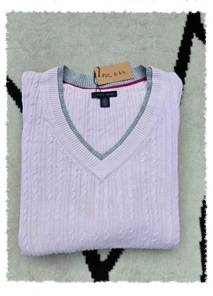Pull Torsadé Tommy Hilfiger Col V Taille L rose gris Femme Women PULL264, brand: Tommy Hilfiger, condition: Very good, size: L / 40 / 12, €15.99, €17.49 includes Buyer Protection Pro