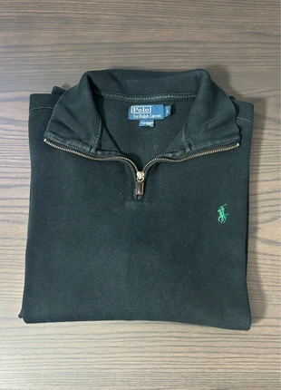 Pull Ralph Lauren Half Zip 1/4 Zip col camionneur Noir logo brodé / Taille L, marque: Ralph Lauren, état: Très bon état, taille: L, 55,00 €, 58,45 € Protection acheteurs incluse