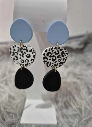 🖤 Boucles d’oreilles pendantes – bleu, motif léopard et noir, marque: Tendance, état: Neuf sans étiquette, 5,99 €, 6,99 € Protection acheteurs incluse