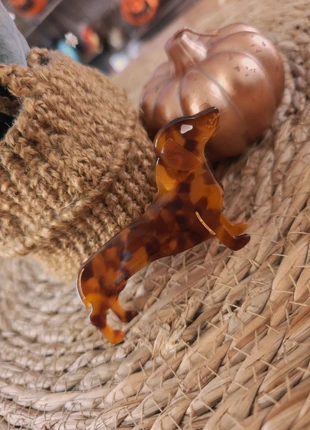 Barrette chien teckel écaille brune 🐾, marque: Accessoire, état: Très bon état, 8,00 €, 9,10 € Protection acheteurs incluse