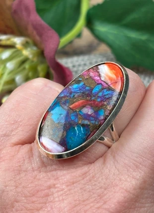 Superbe bague turquoise huitre., état: Très bon état, taille: 18,5 mm, 14,00 €, 15,40 € Protection acheteurs (Pro) incluse