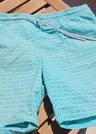 Short de bain Lacoste turquoise à motif – taille L, marque: Lacoste, état: Très bon état, taille: L, 30,00 €, 32,20 € Protection acheteurs incluse