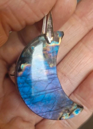 Pendentif labradorite lune💜💙, brand: labradorite, condition: Very good, €20.00, €21.70 includes Buyer Protection Pro