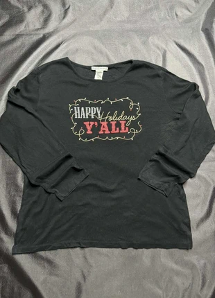 T-shirt manches longues USA Christmas Happy Holidays Y’all L rare, marque: Vintage Dressing, état: Bon état, taille: L / 40 / 12, 6,00 €, 7,00 € Protection acheteurs (Pro) incluse