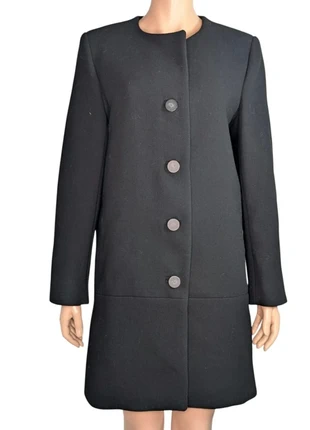 218 Manteau Balenciaga col rond en Laine Vierge Couture Minimaliste, marque: Balenciaga, état: Très bon état, taille: L / 40 / 12, 219,00 €, 230,65 € Protection acheteurs incluse