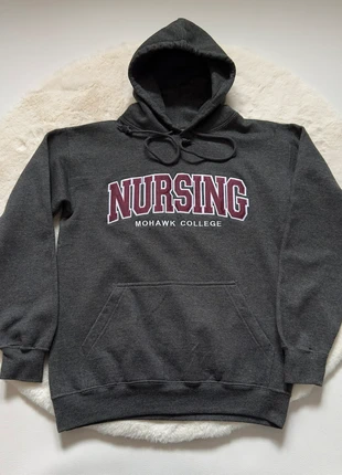 Pull sweat à capuche gris, merk: American College, staat: Heel goed, maat: S, € 3,00, € 3,85 inclusief Kopersbescherming