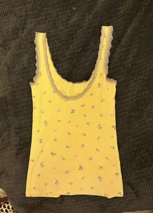 Coquette Fairycore Vintage Débardeur Jaune petites fleurs fleuri, brand: COQUETTE, condition: Very good, size: S / 36 / 8, €5.00, €5.95 includes Buyer Protection