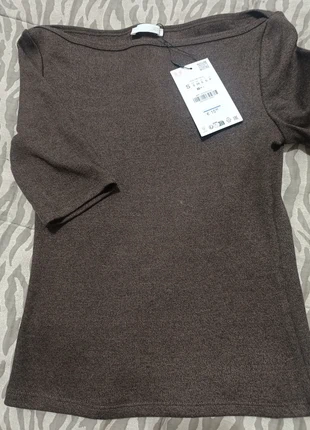 Camiseta básica marrón chocolate, marque: Zara, état: Neuf avec étiquette, taille: S / 36 / 8, 12,00 €, 13,30 € Protection acheteurs incluse