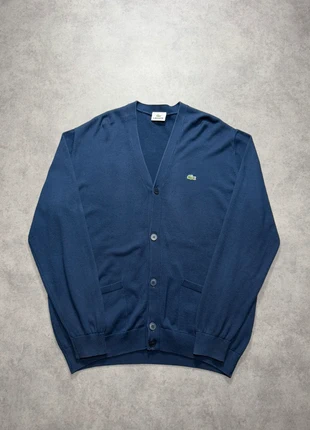Cardigan Lacoste Vintage bleu marine Col V - Logo brodé - 100% coton - Taille XL, brand: Lacoste, condition: Very good, size: XL, €29.99, €32.19 includes Buyer Protection Pro