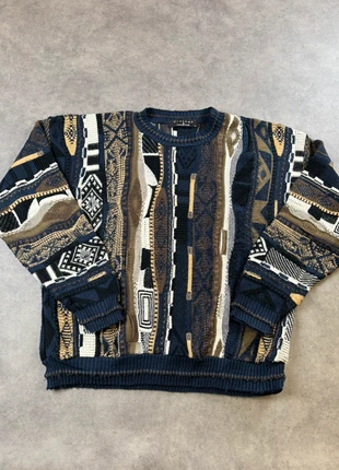 Pull en laine vintage maille texturée multicolore protégé collection style Coogi taille L homme #344, brand: Vintage Dressing, condition: Very good, size: L, €60.00, €63.70 includes Buyer Protection Pro