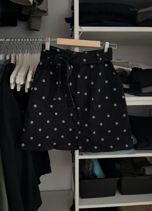 Polka dot denim mini skirt, brand: befree, condizioni: Nuovo senza cartellino, taglia: XS / IT 38 / EU 34, €1.00, €1.75 include la Protezione acquisti