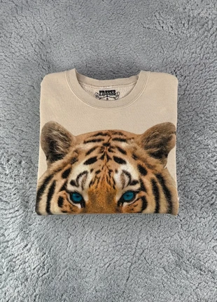 Pull Col Rond Freeze Vintage Sweat Sweatshirt coton Tigre | Beige sable | Taille S 00567, brand: Vintage Dressing, condition: Good, size: S, €12.00, €13.30 includes Buyer Protection Pro
